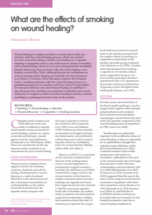 What are the effects of smoking on wound healing?
