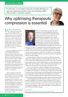 Why optimising therapeutic compression is essential