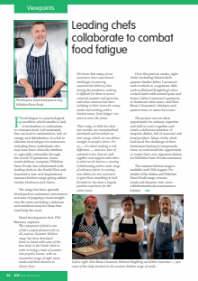 Leading chefs collaborate to combat food fatigue